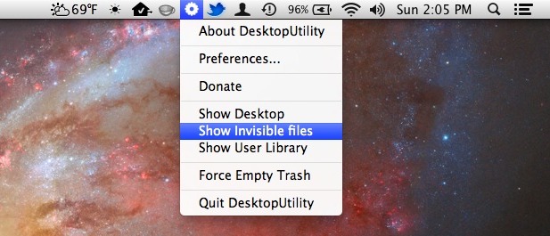 how do i put a mac utility on my menu bar